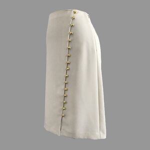Talbots Ivory Neutral Straight Pencil Knee Length Skirt Women's Size 2